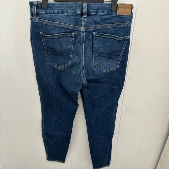 American Eagle Outfitters Women's Dark Blue Skinny Jeans - Picture 2 of 4